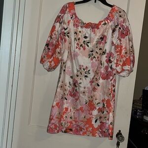 Vince Camuto floral off the shoulder dress